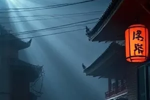 红桃影院主推影片《午夜放映厅的第六排》雨夜影院门口场景